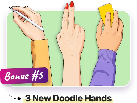 Bonus 5 — 3 New Doodle Hands